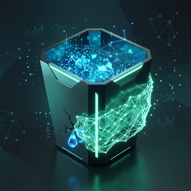 Abstract representation of revenue leak and retention shield